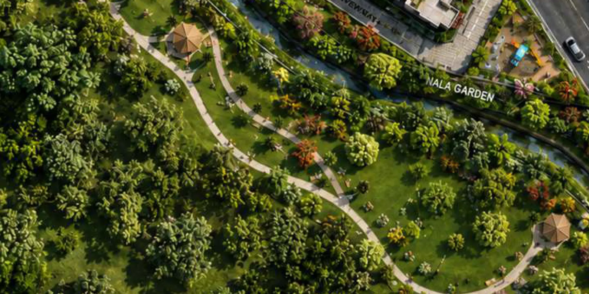 Nala Garden and biodiversity greens at Venkatesh Serenique